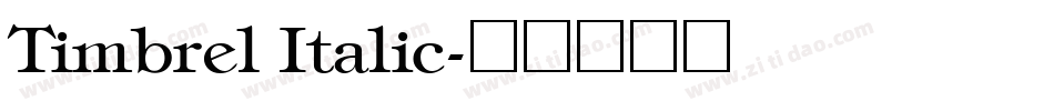 Timbrel Italic字体转换